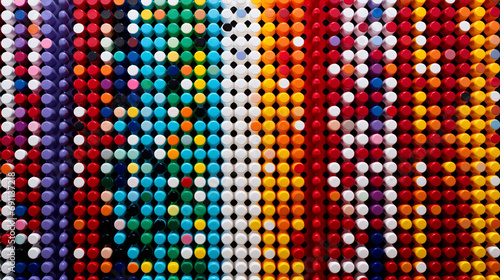 Large peg board colorful background created with Generative Ai photo