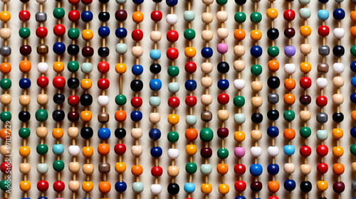 Large peg board colorful background created with Generative Ai