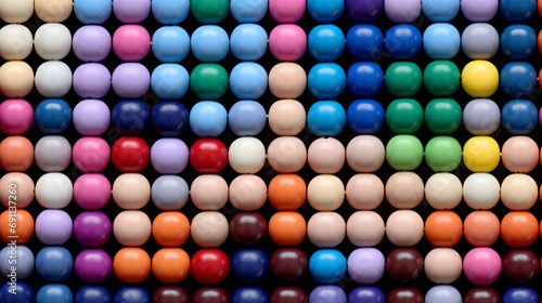 Large peg board colorful background created with Generative Ai
