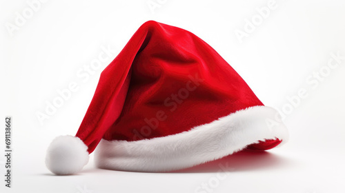 Santas hat on white background