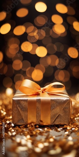 christmas tree gold ribbon tangle