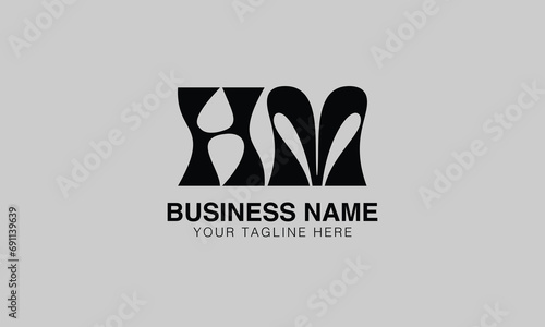 HM H hm initial logo | initial based abstract modern minimal creative logo, vector template image. luxury logotype logo, real estate homie logo. typography logo. initials logo
