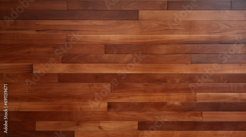 Seamless wood texture background. Tileable rustic redwood hardwood floor planks illustration render created with Generative Ai photo