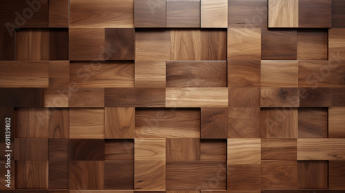 Seamless wood texture background. Tileable rustic redwood hardwood floor planks illustration render created with Generative Ai
