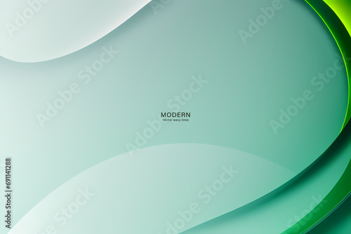Modern colorful abstract soft green background with wave lines. vector illustration design. for presentation background, brochure, card, flyer, brochure, banner, poster.