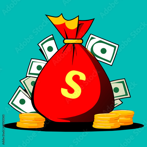 Vector saco de dinero