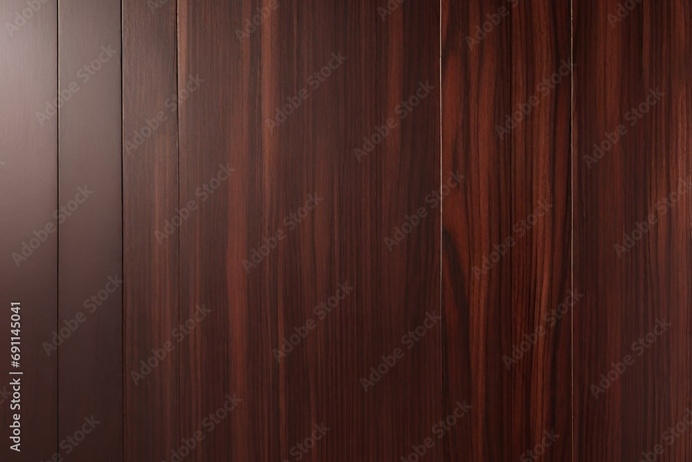 Dark mahogany wood with a polished finish wallpaper, Mahogany wood wallpaper, Luxury wooden background - obrazy, fototapety, plakaty 