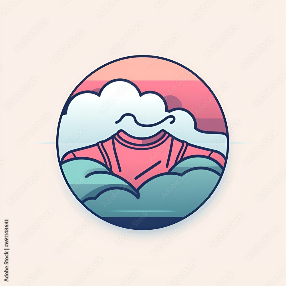 Obraz premium Vibrant Female Apparel Logo on Beautiful Background