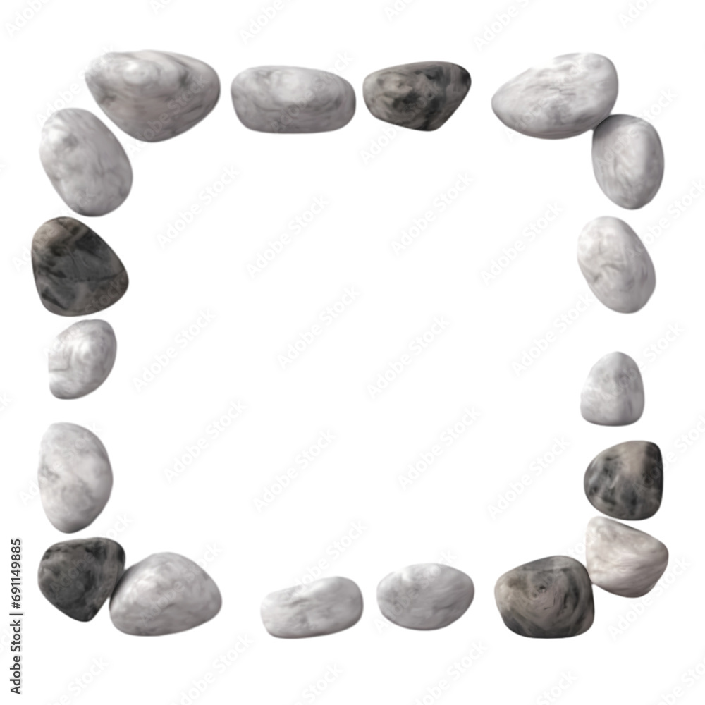 Stone decorative frame, stone frame isolated on transparent background Stone decorative frame, stone frame isolated on transparent background