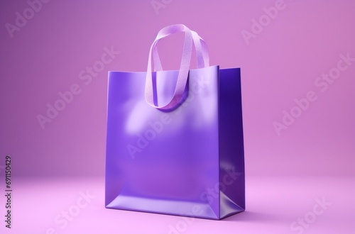 purple paper bag on a purple background