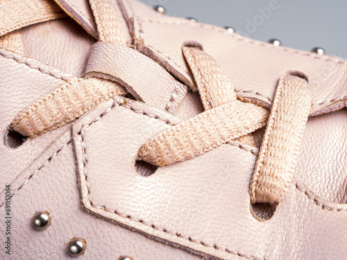 Shoe laces close-up