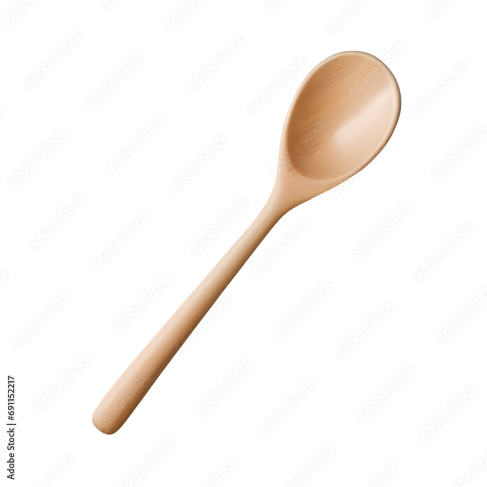 Wooden spoon isolated on transparent background Wooden spoon isolated on transparent background