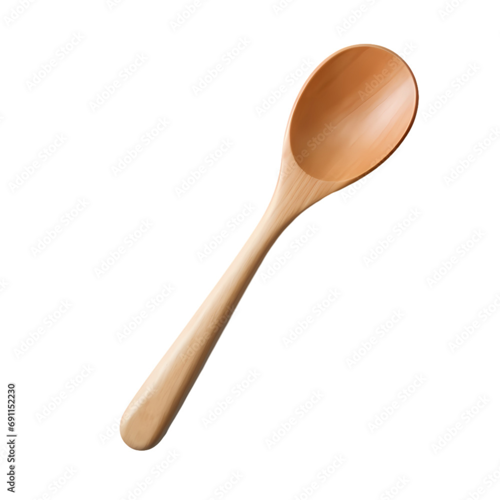 Wooden spoon isolated on transparent background Wooden spoon isolated on transparent background
