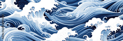 Abstract background from Japanese pattern sea wave © Prasanth