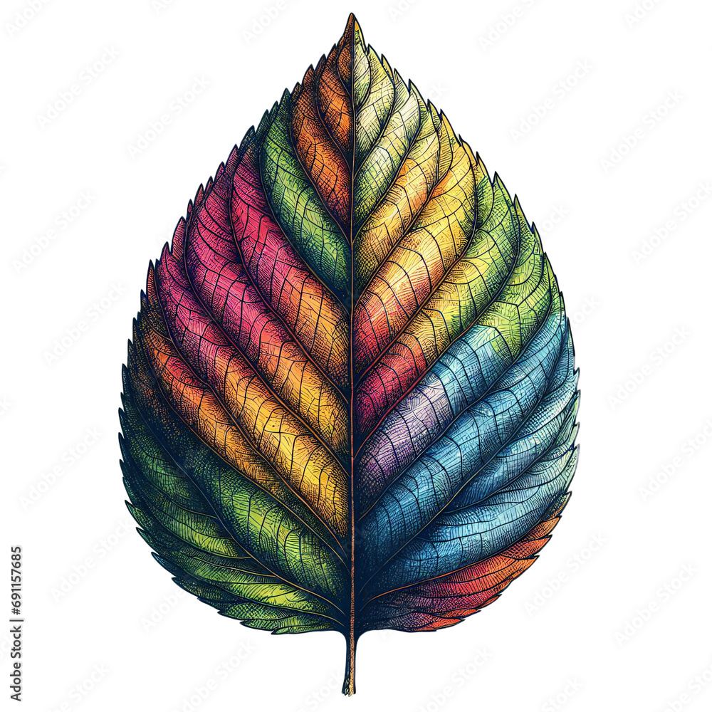 custom made wallpaper toronto digitalColored graphic image of a wooden leaf.