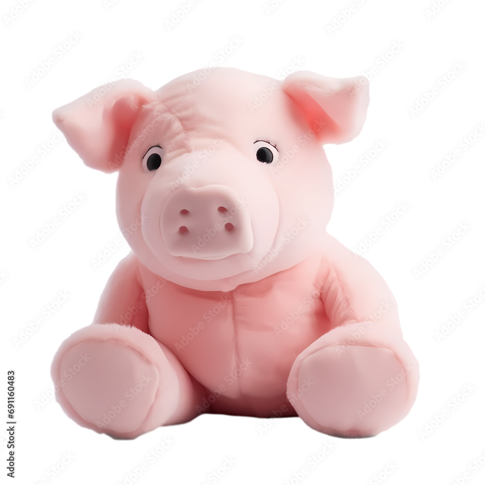 Toy pig isolated on transparent background Toy pig isolated on transparent background