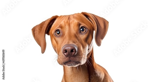 A close-up photograph of a dog looking directly at the camera. This image can be used to capture the expressive and loyal nature of dogs