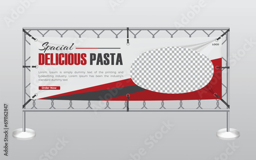 creative fast food Mesh Banners design template