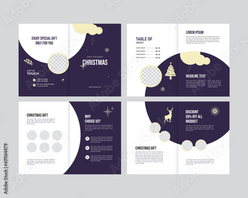 merry christmass brochure layout design 