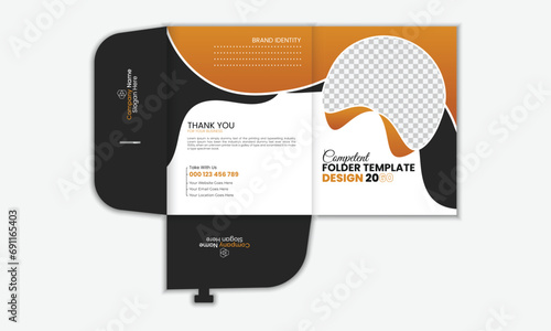 Minimal simple Corporate business presentation folder design template.