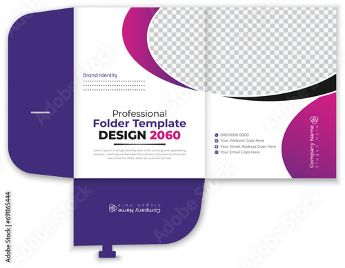 Modern corporate company presentation folder layout concept design Template