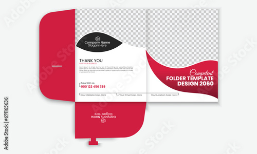 Creative business presentation folder design template.