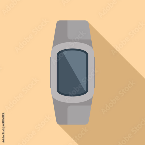 Display digital device icon flat vector. Armlet tech. Workout security tech