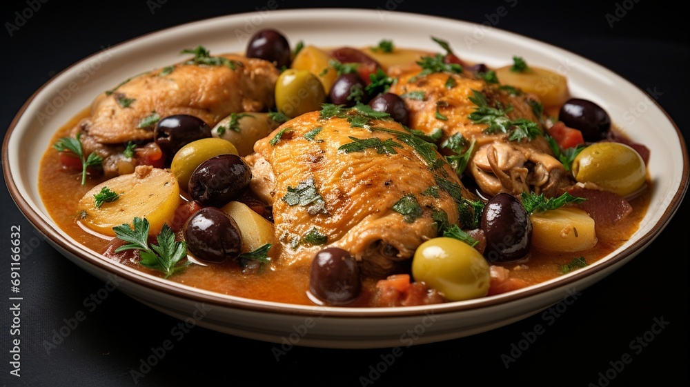 Chicken Fricassee with Potatoes and Olives
Chicken Fricassee with Potatoes and Olives