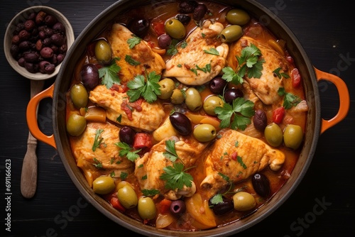 Chicken Fricassee with Potatoes and Olives