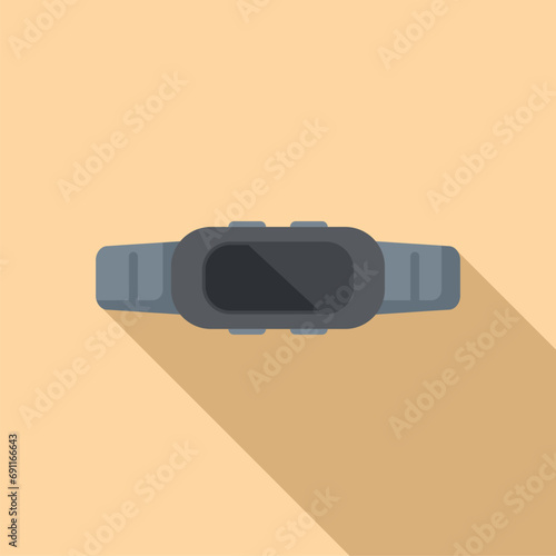 Fitness tracker icon flat vector. Sport hand data. Watch app digital