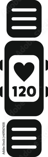 Fitness band icon simple vector. Fitbit device. Smart digital band