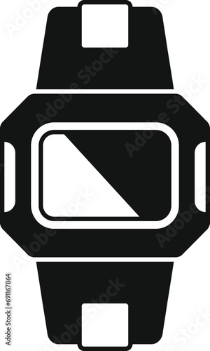 Big smartwatch icon simple vector. Data sport. Health smart sport band
