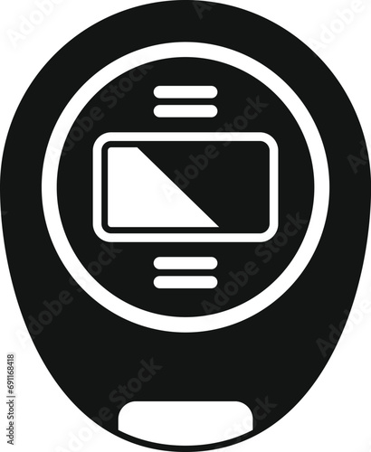 Healthcare equipment tech icon simple vector. Digital activity. Sport fitness band