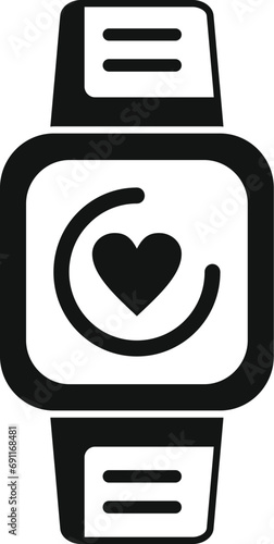 Data sport smartwatch icon simple vector. Healthcare equipment. Workout smart