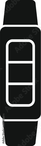 Fitness band icon simple vector. Security data sport. Device app glass
