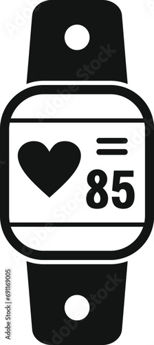 High rate band icon simple vector. Fitness workout. Network lifestyle data