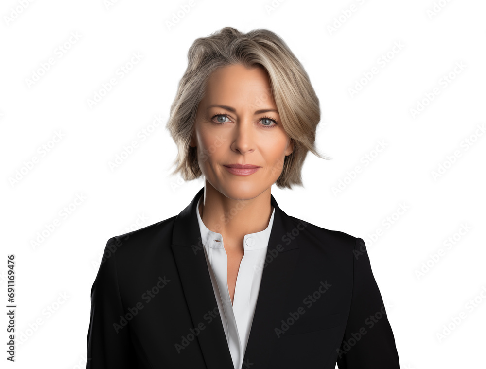 portrait of confident businesswoman in black suit portrait of confident businesswoman in black suit