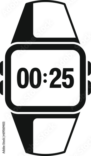 Data clock smartwatch icon simple vector. Network band app. Smart device