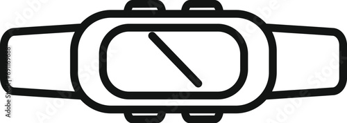 Fitness tracker icon outline vector. Sport hand data. Watch app digital