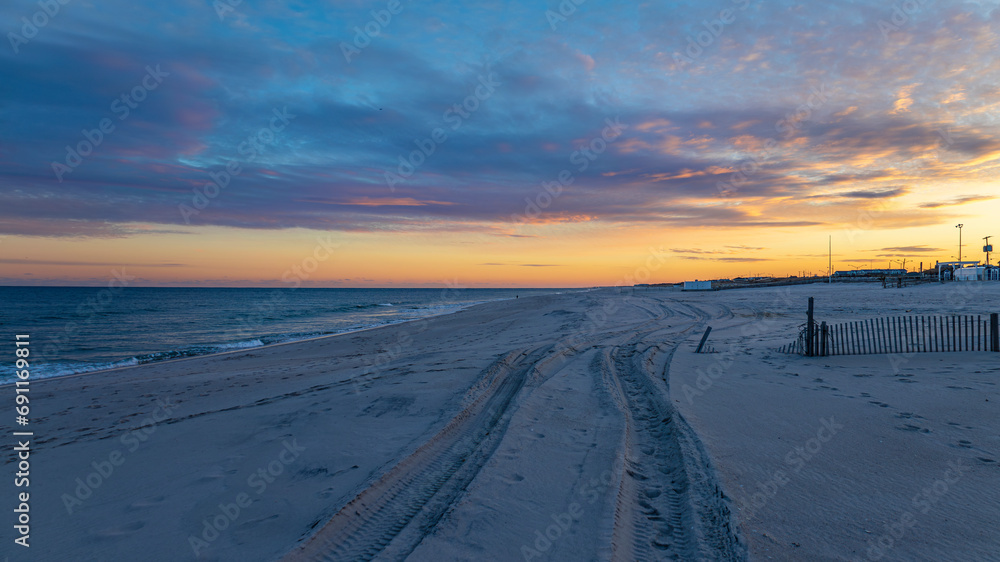 Sunset Skies On The Seaside Heights Beach In New Jersey November 2023