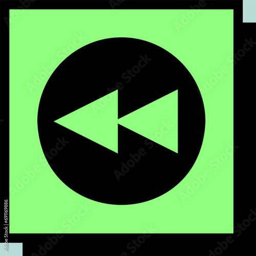 Play previous track button vector icon Free Download Play previous track button vector icon - GFXLoad