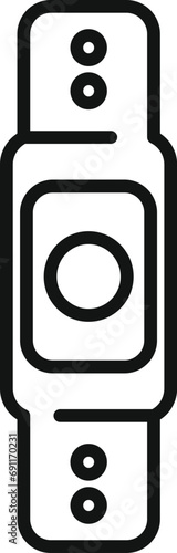 Counter fitness band icon outline vector. Tech workout. Smart tracker