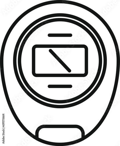 Healthcare equipment tech icon outline vector. Digital activity. Sport fitness band
