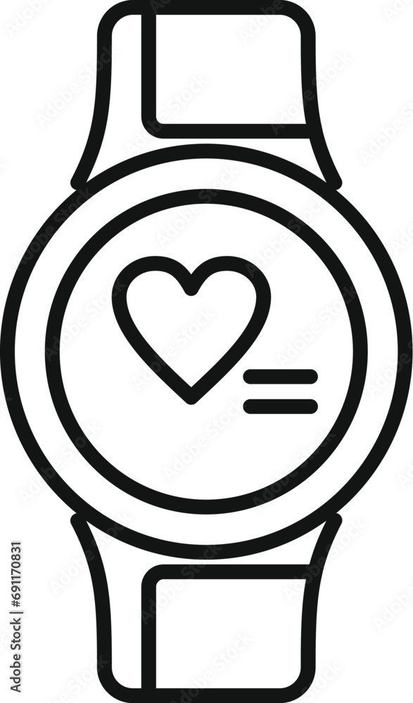 Fitbit smartwatch icon outline vector. Wifi counter sport. Run app equipment Fitbit smartwatch icon outline vector. Wifi counter sport. Run app equipment