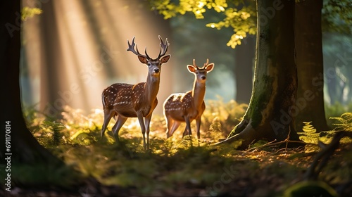 The forest has a population of fallow deer.
