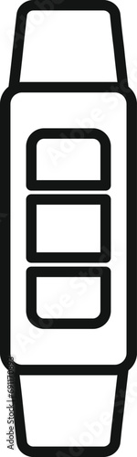 Fitness band icon outline vector. Security data sport. Device app glass