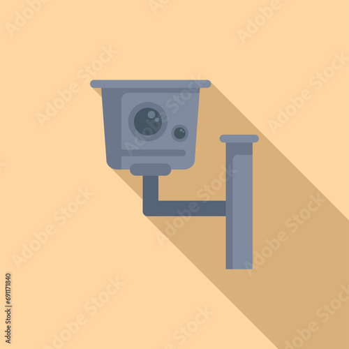 Speed radar icon flat vector. Camera car alert. City drive equipment