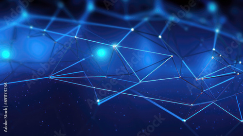 Abstract digital background with connecting dots and lines. Network connection structure. 3d rendering