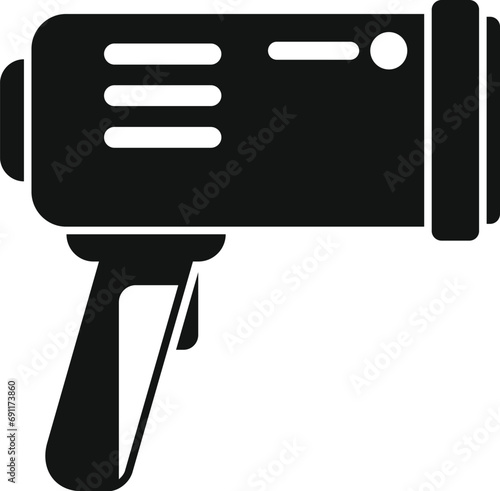City speed radar icon simple vector. Anti speed limit. Tool security drive