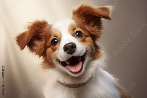 dog smiling and happy